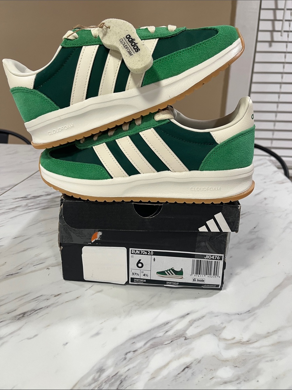 adidas Run 70s 2.0 Green and Cream Women's Sneakers
